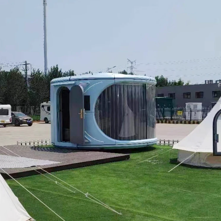 Luban Cabin Circle House Smart Home Villa House 40ft Container Capsule House  Office Pod for  hotel