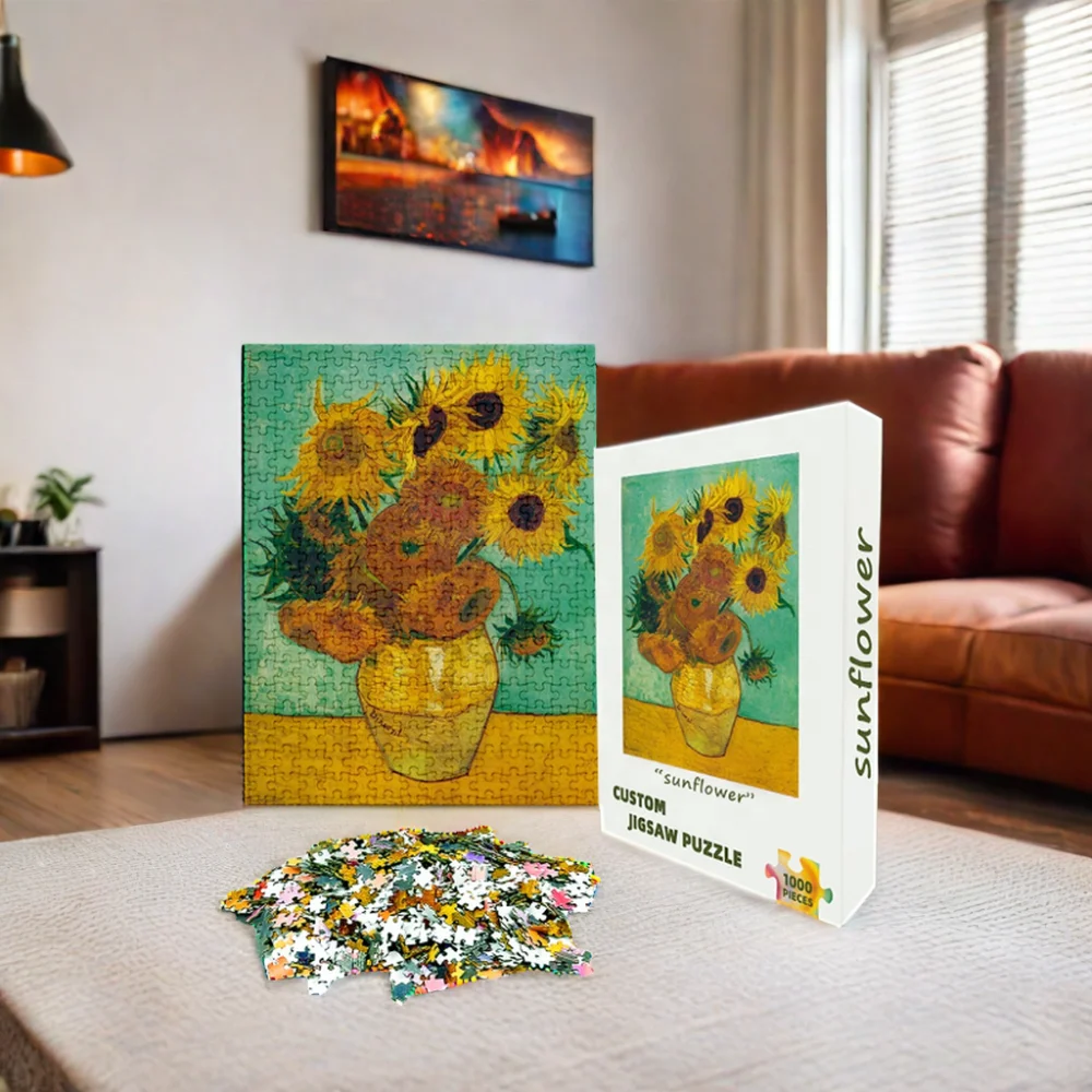 OEM custom Personalized Puzzle Game 100/500/1000/2000 Pieces Jigsaw Puzzles for Adult Kids Paper Jigsaw Puzzle Game