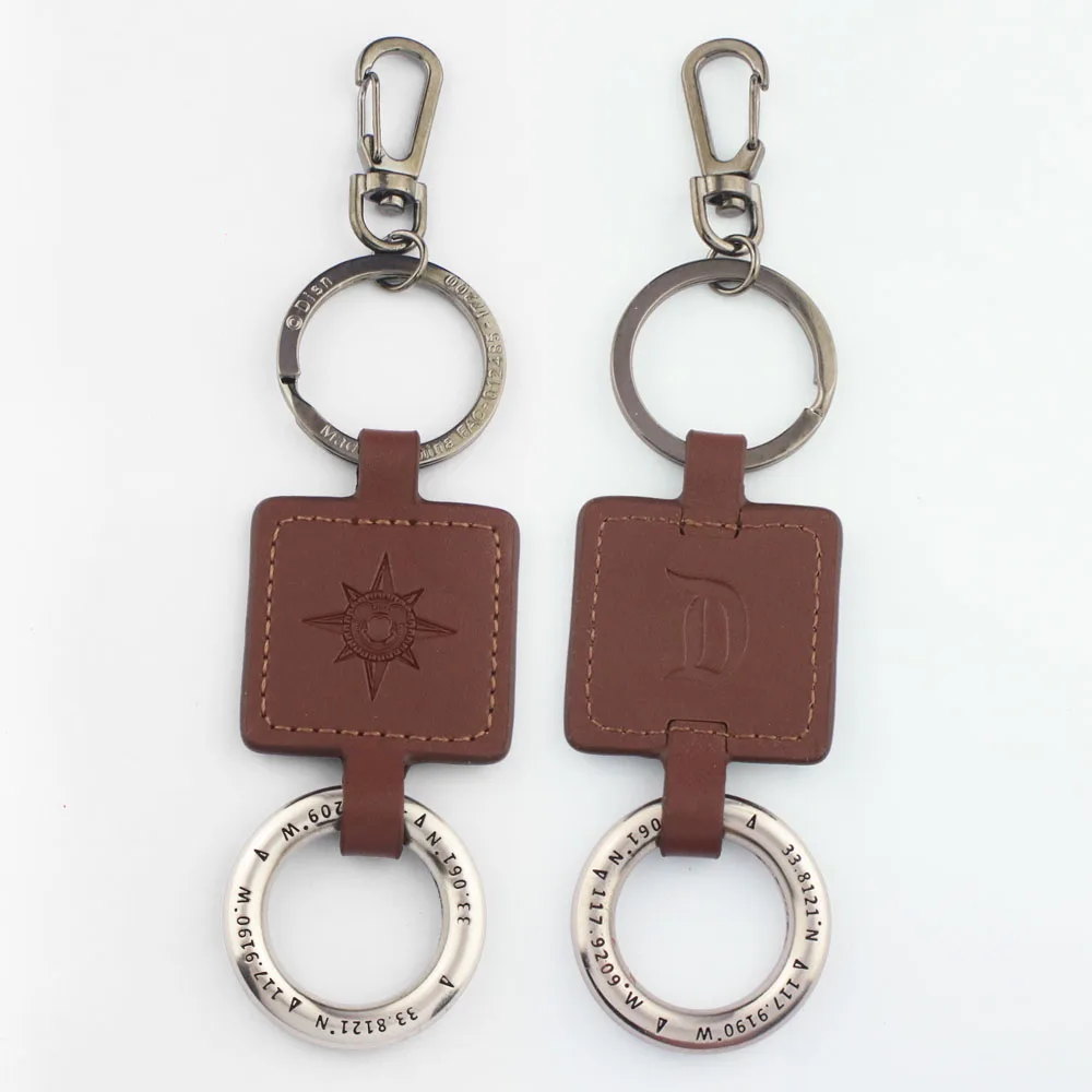 Personalized Logo Lanyard Name Metal Double Pvc Rubber Photo Leather Big Enamel Keychain Custom