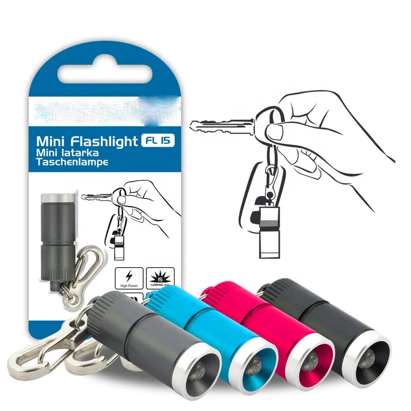 Hot Selling 2Pack Colorful Mini Aluminum Key Flashlight Mini LED Keychain Light