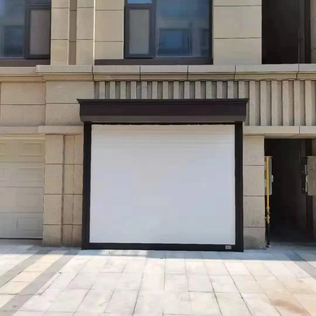 Customized Garage Doors Residential Remote Control Inserted Sectional Aluminum Panel With Windows Private Houses  Waterproof