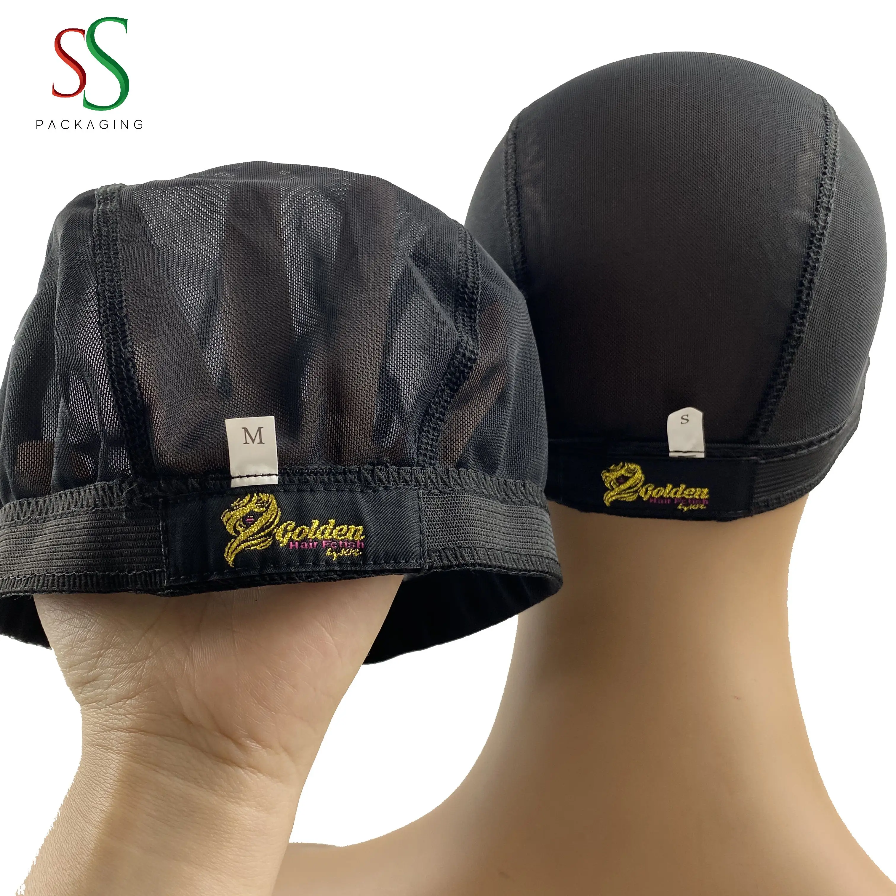 SS Hair Packaging Wig Making Caps with Custom Tags and Elastic Bands