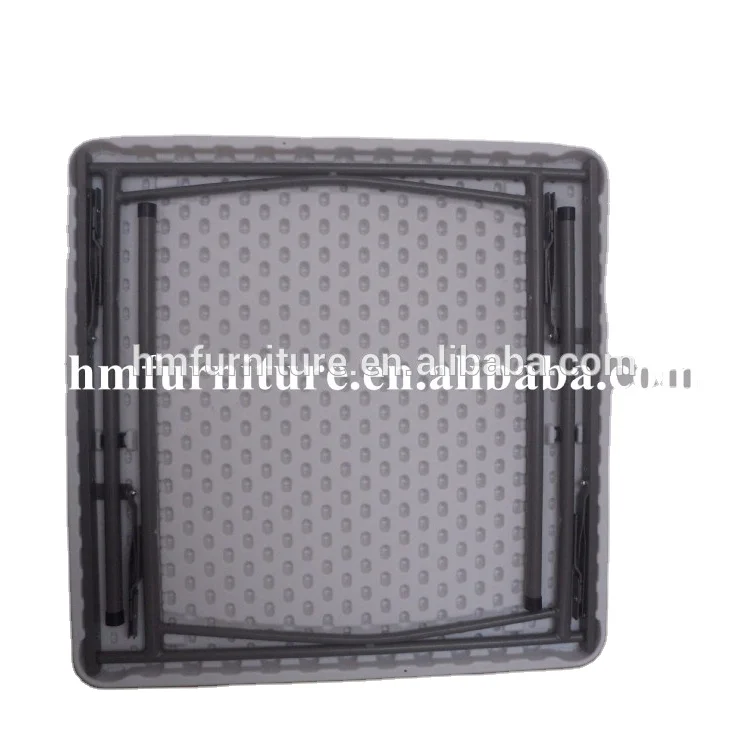 Modern plastic folding square table for dining, card game, study, picnic