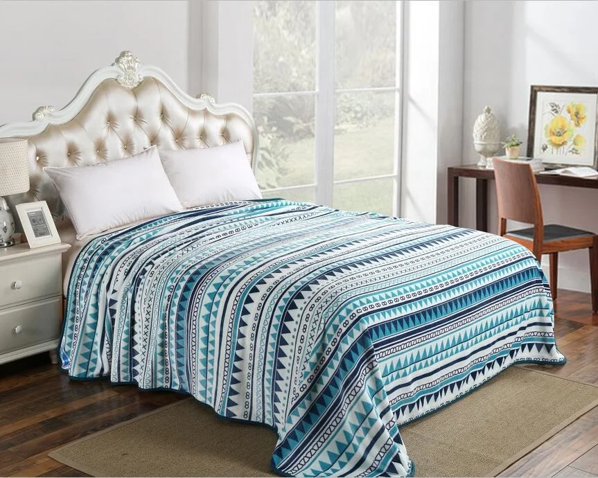 
Hot sale print design 100% polyester custom size flannel blanket for winter 