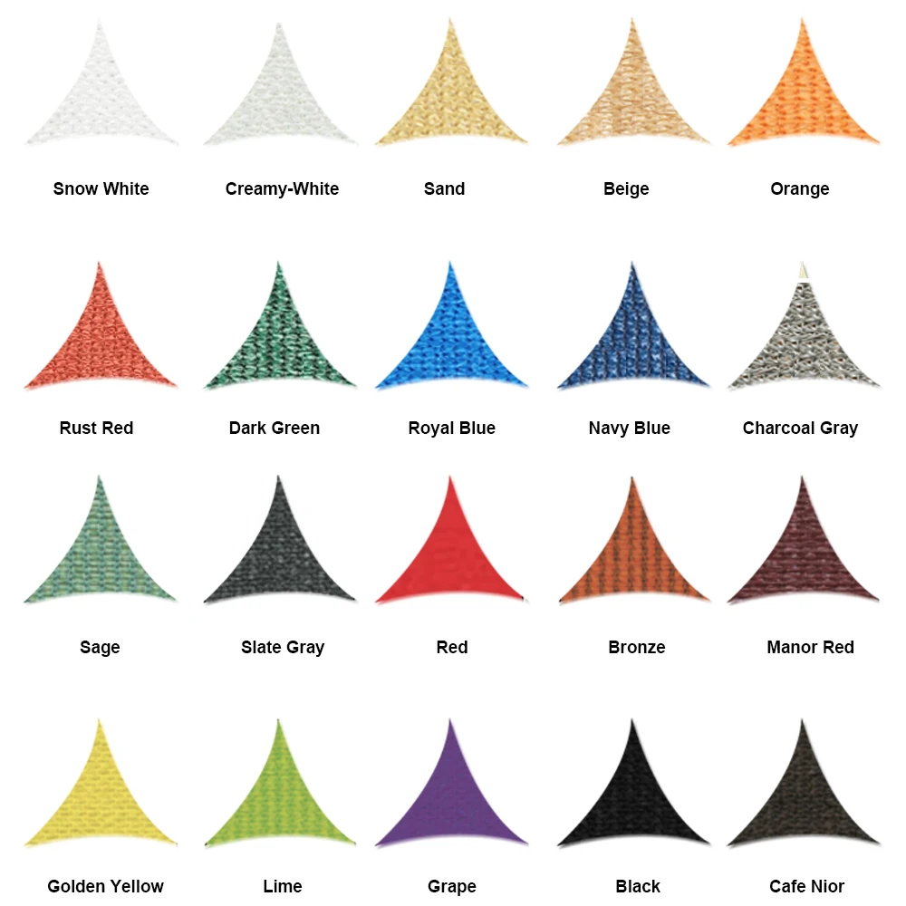 SanJian Factory Custom Outdoor Garden 100% Virgin HDPE Waterproof Sun Shade Sails Awnings