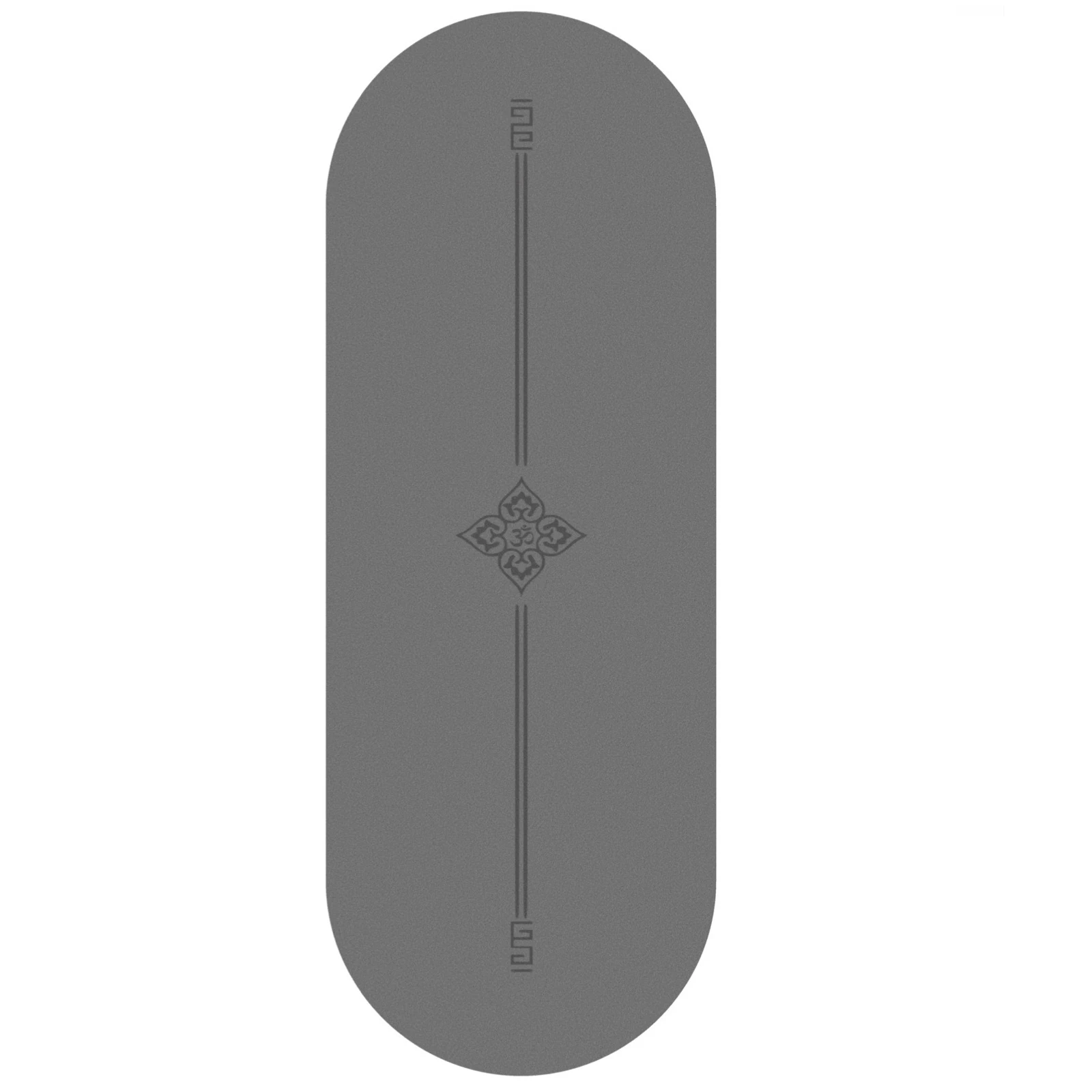 Customized Logo Design Grey Vegan Coconut Fiber Oval Yoga Mat Unique Oval Arched Shape Yoga Mats