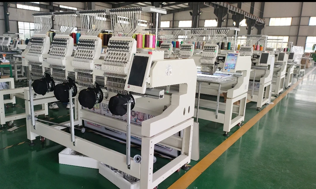 Gensen 15 12 needles colors cheap computerized industrial embroidery machine from china used embroidery machine 4 head