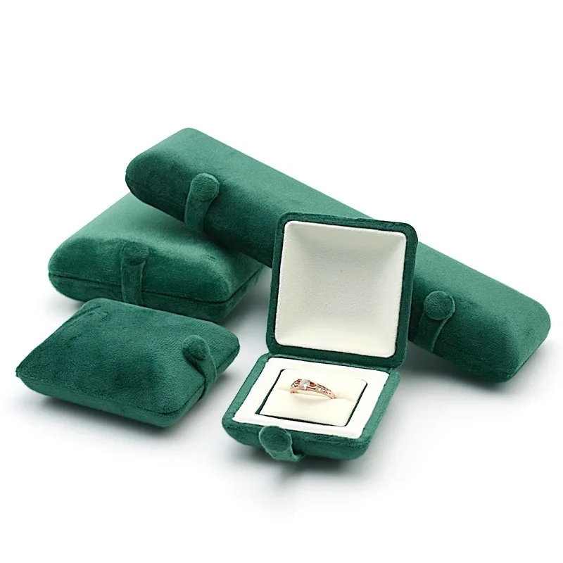 Jinsky NEW Arrivals  Custom Logo Jewelry Packaging Box Luxury Jewelry Box Navy Blue Jewelry Ring Pendant Bangle Box