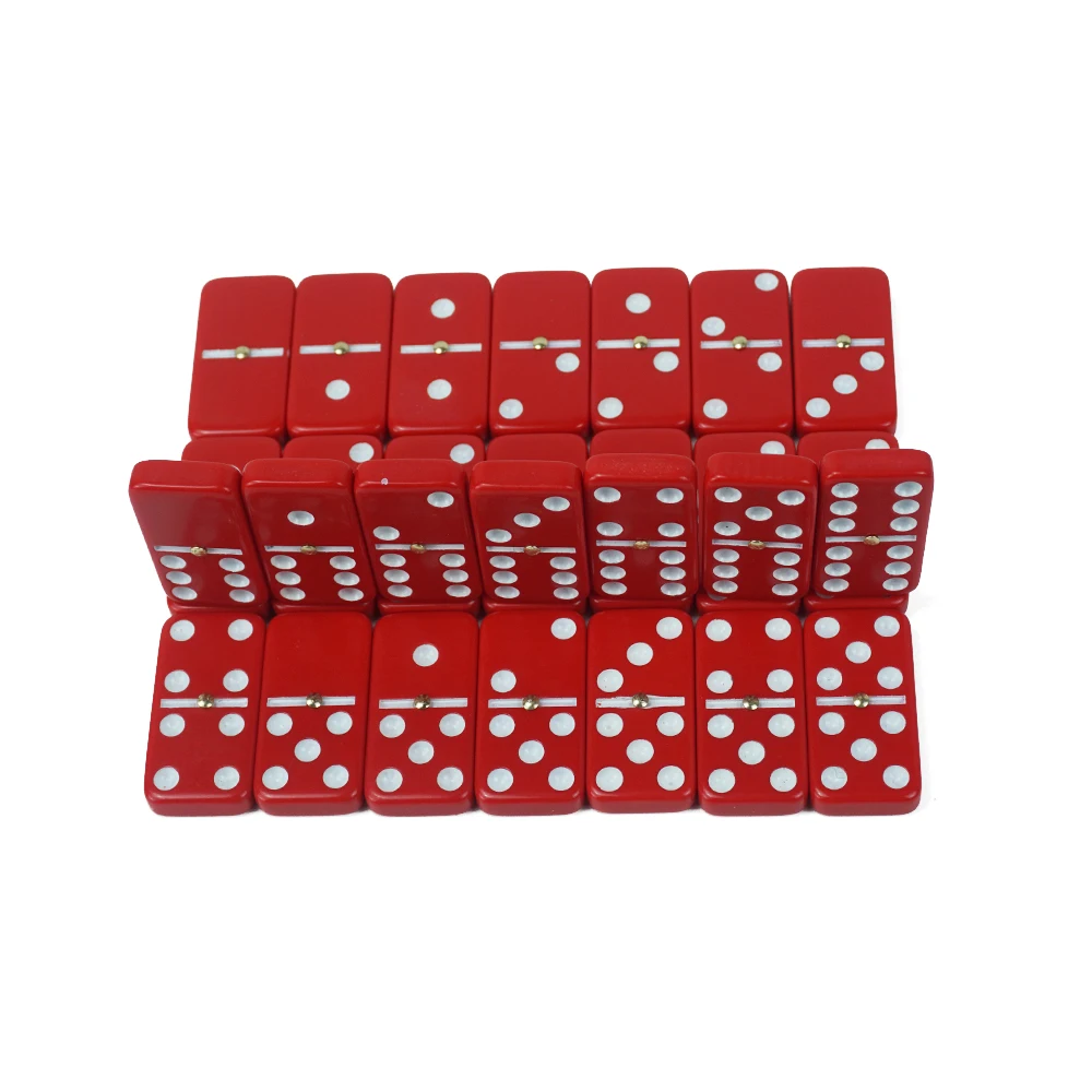 Заводская двойного 6 шесть домино 28 шт 8 мм толщина Красной с rouge бумажная картонная коробка для казино смешная