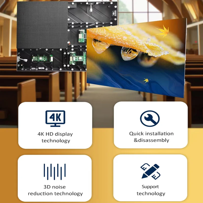 3x6 Wall Mounted Led Screen Indoor Outdoor Use Rental Hd P2.6 P2.97 P3.91 P4 Cabinet Video Wall Concert Stage Led Display