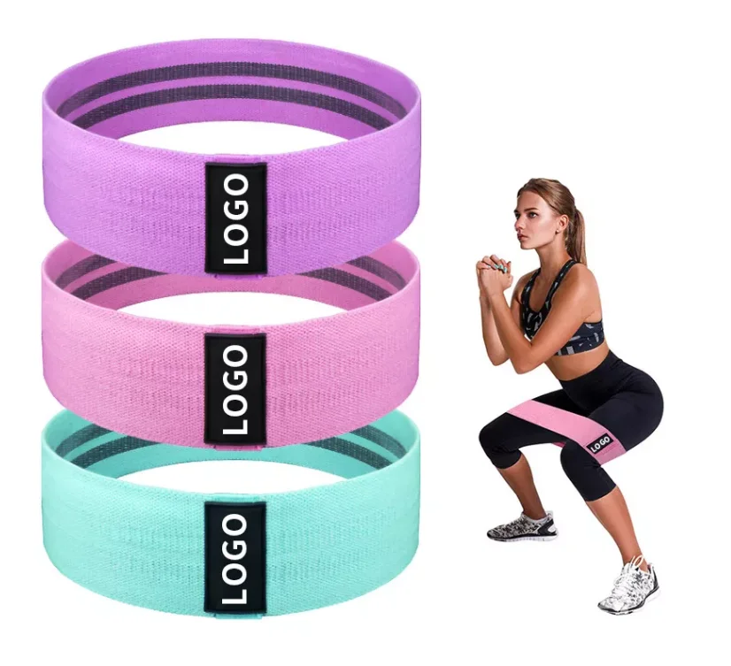 Customized Fabric Resistance Bands for Working Out Gym Fitness Exercise Stretching Personalized Resistance Band for Booty