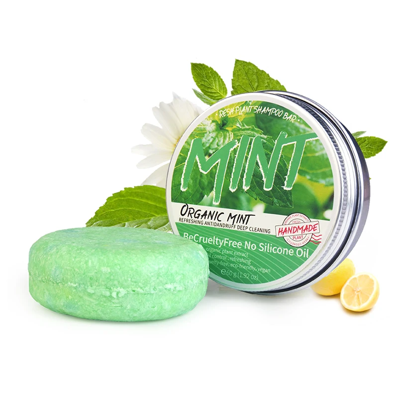 Silicone-free shampoo soap handmade soap peppermint essential oil shampoo soap oil control refreshing custom wholesale