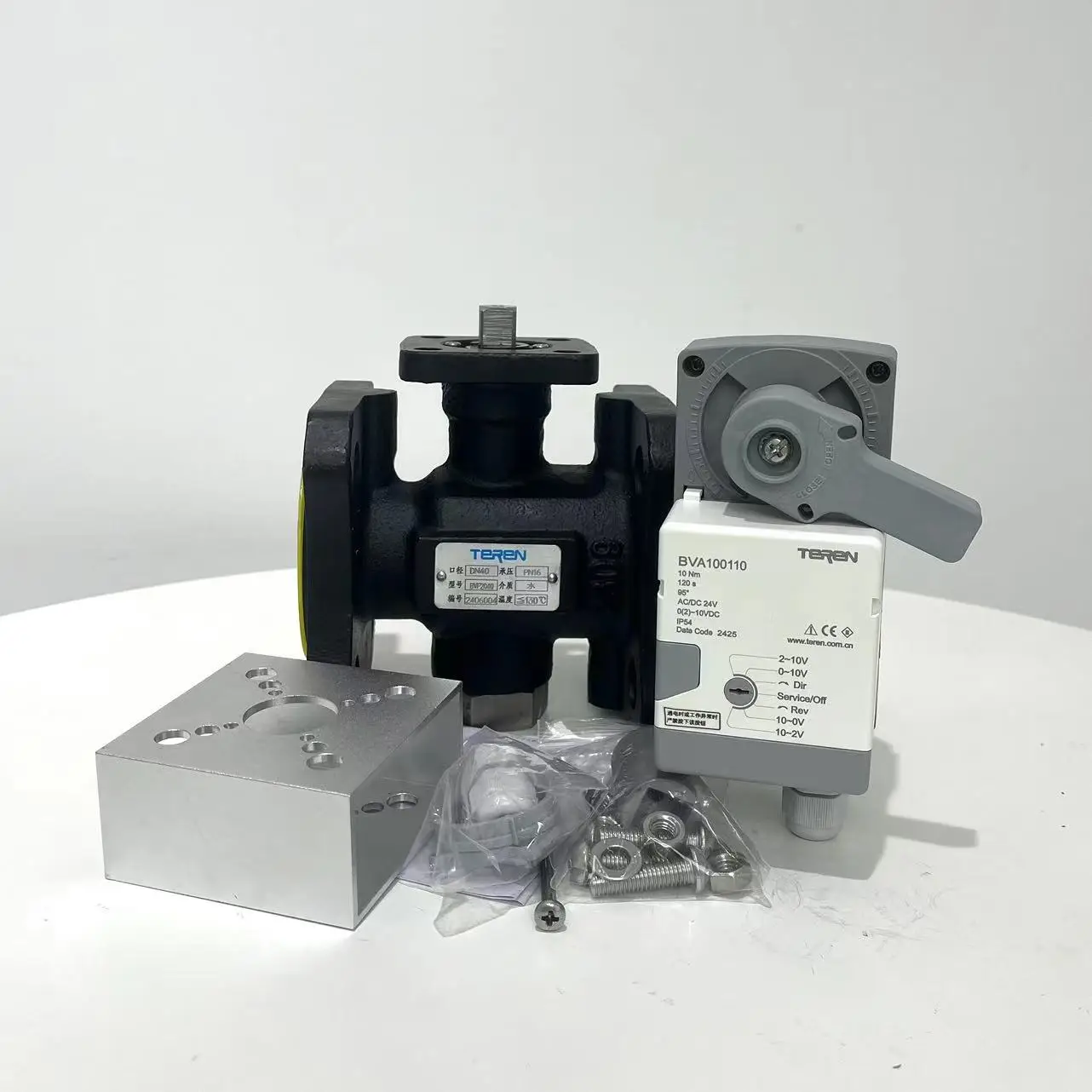 Two-way Control Ball Valve Flange With 10Nm Damper Actuator
