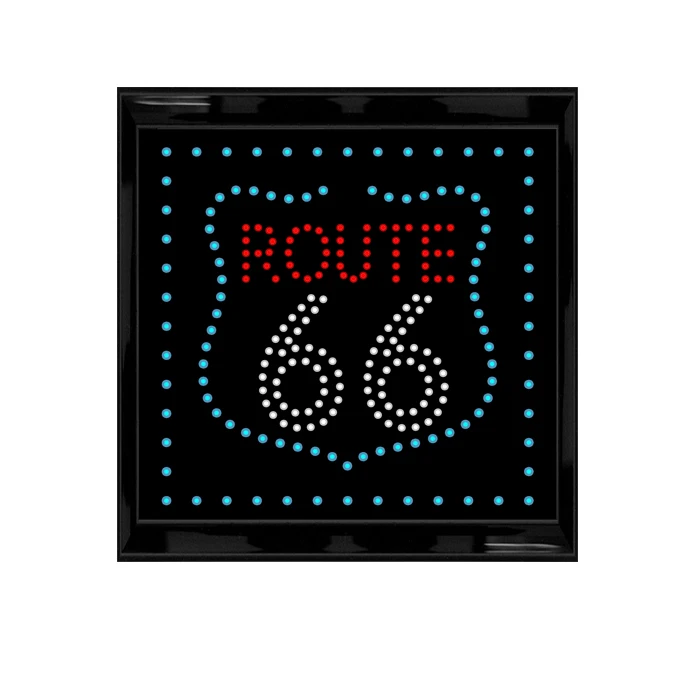 best selling ROUTE 66 LED Sign board with Animation ON and OFF Switch with Chain Kit