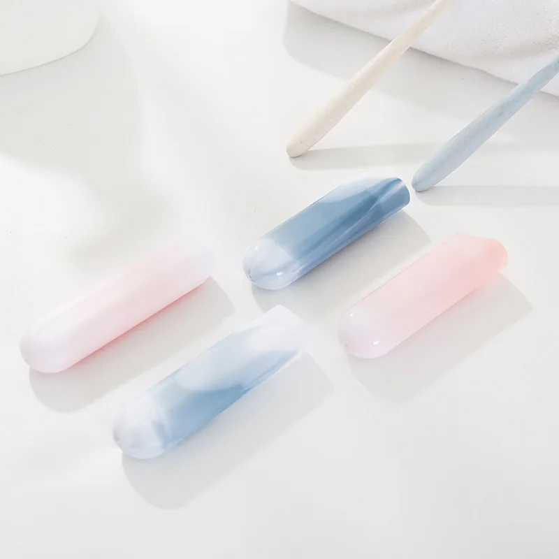 Portable toothbrush case travel toiletry toothbrush organizer box Japanese-style marble toiletry toothbrush holder