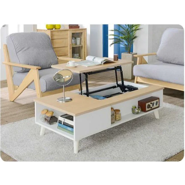 Multi Function New Design Wooden Tea coffee Table Lifting Mechanism For Living Room