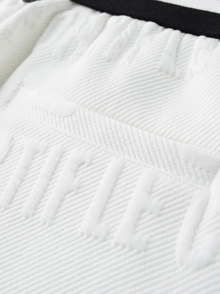 2022 high waisted french terry heavy weight sweat pants embossed white pants for men