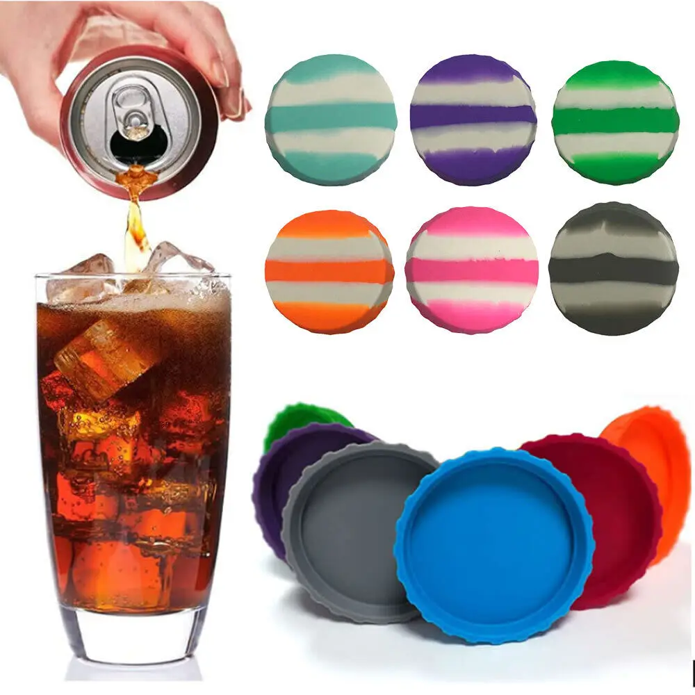 Silicone Soda Can Saver Lid Soda Can Covers for Beer Can Drink Covers Spill-Proof Drink Covers for Beer Soda Coke Pop Juice