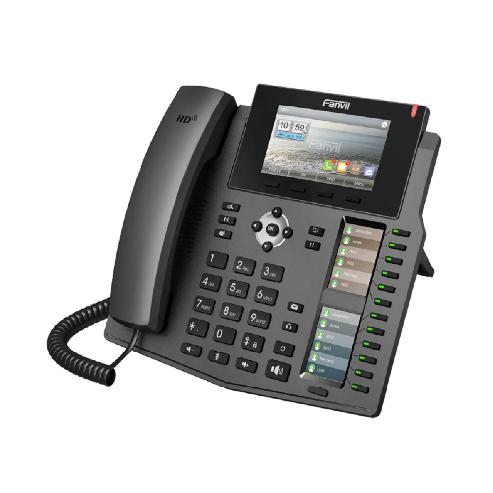 Высокая функциональность оснащен Fanvil X6 Enterprise ip-телефон Поддержка 6 Sip линии