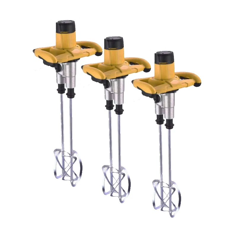 High Speed Paint Mixer Liquid Electric Stirrer Machine Double Paddle Involved Handheld Automatic Powder Electric Paint Mixer