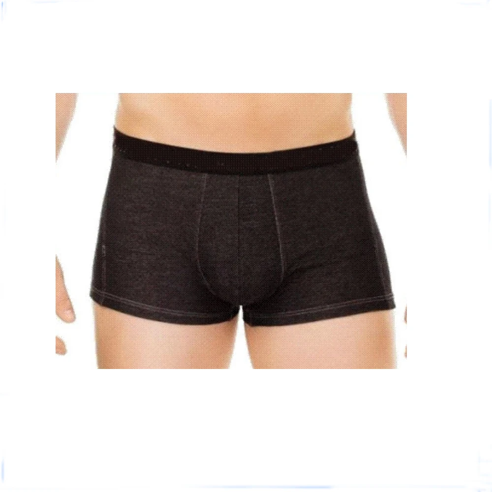 plain black cotton MEN UNDERWEAR BOXER BRIEFS ANTI-RADIATION PROTECTION SHIELD SHORT