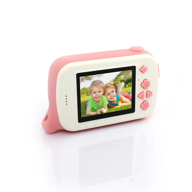 
Blue digital dual-lens 1080p smart kids video camera 