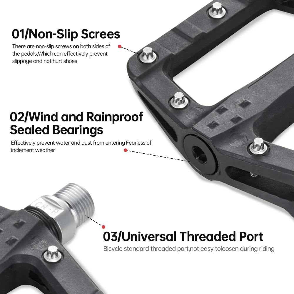 Bike Pedal Parts  N-8 Colorful Nylon+fiber Bicycle  Pedals  1DU Road / BMX / Folding Electric Bike Pedal Bicycle Accessories