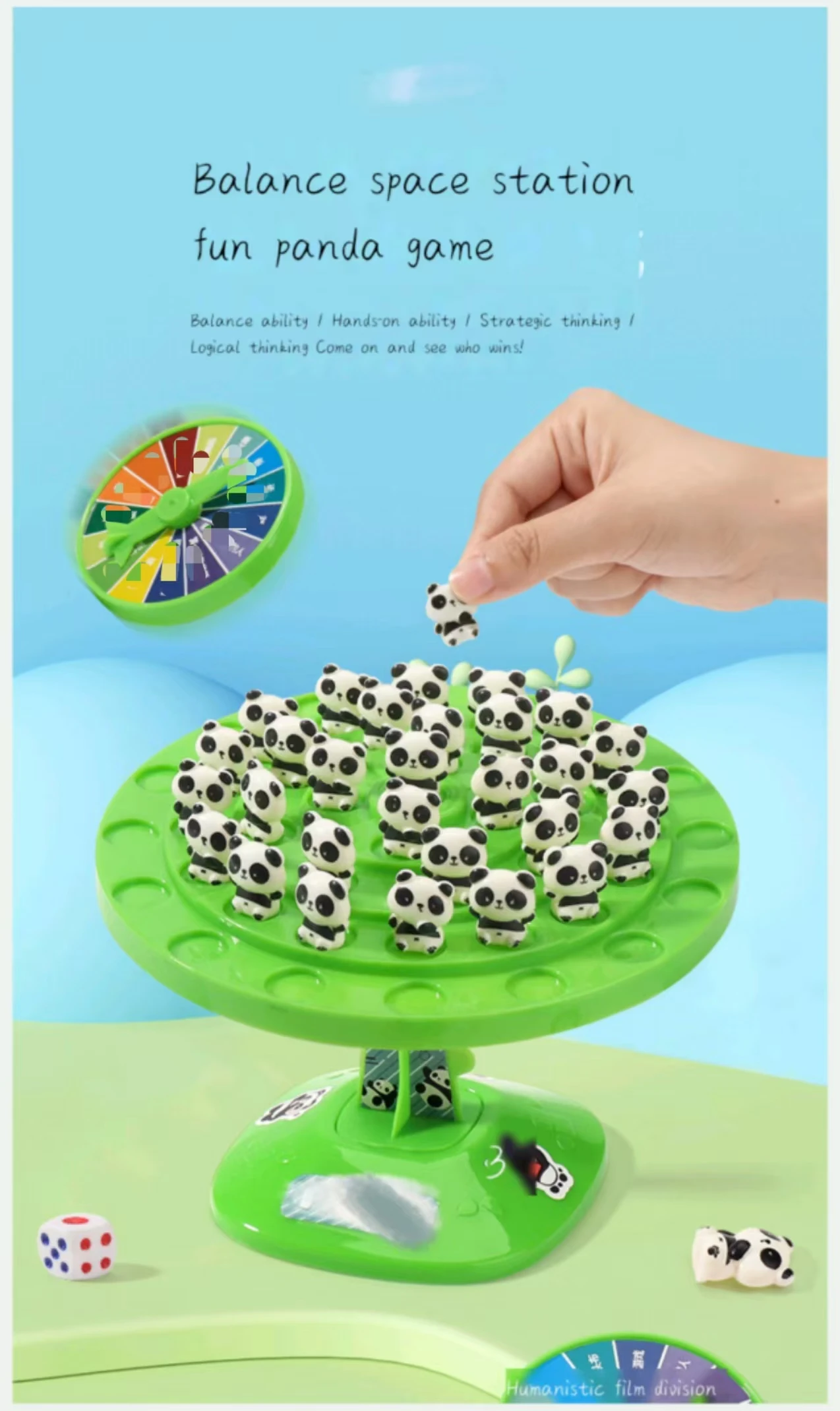 Montessori Balance Tree Of Panda Battle Game Training Concentration Interactive Educational Toys For Children