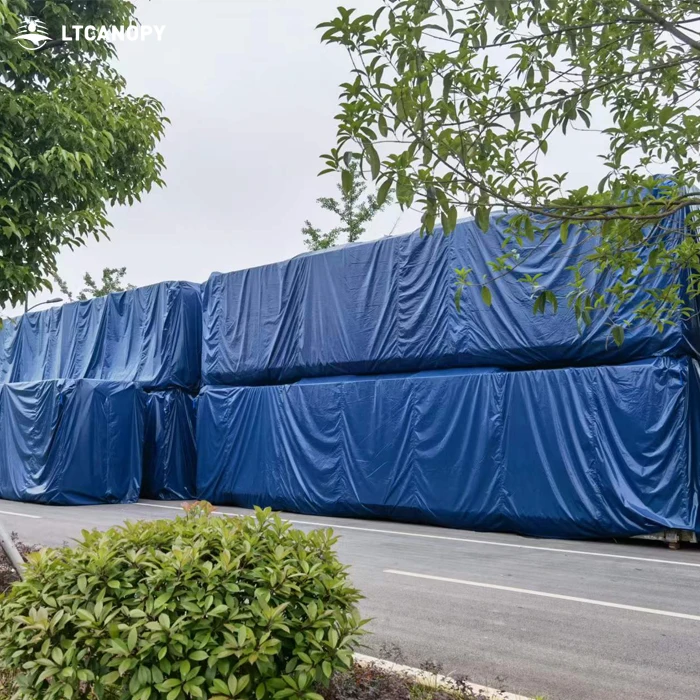 Litong heavy duty tarpaulin manufacturer pvc knife coated tarpaulin shipping container cover