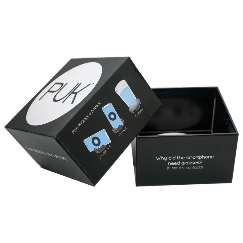 Square Clack Delicate Cardboard Box Black Paper gift Box Custom Packaging