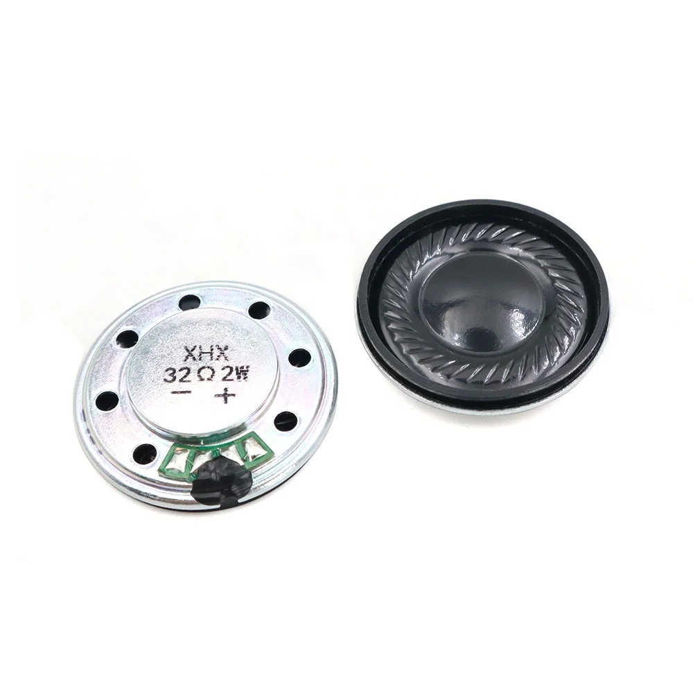28MM Round Shape High SPL 32 Ohm 2W Full Range Loud Ultra-thin 28*5.5MM 32Ohm 2 Watt Mylar Speaker For Audio Player