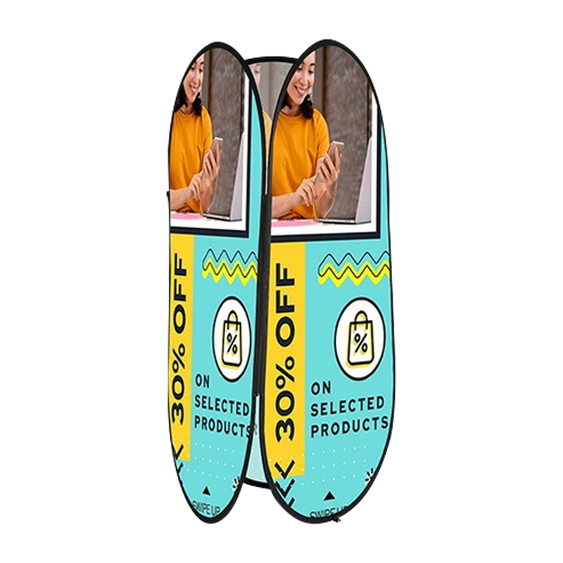 Exhibition Outdoor Trade show advertising  sport event Custom print folding Horizontal POP UP A Frame Banners