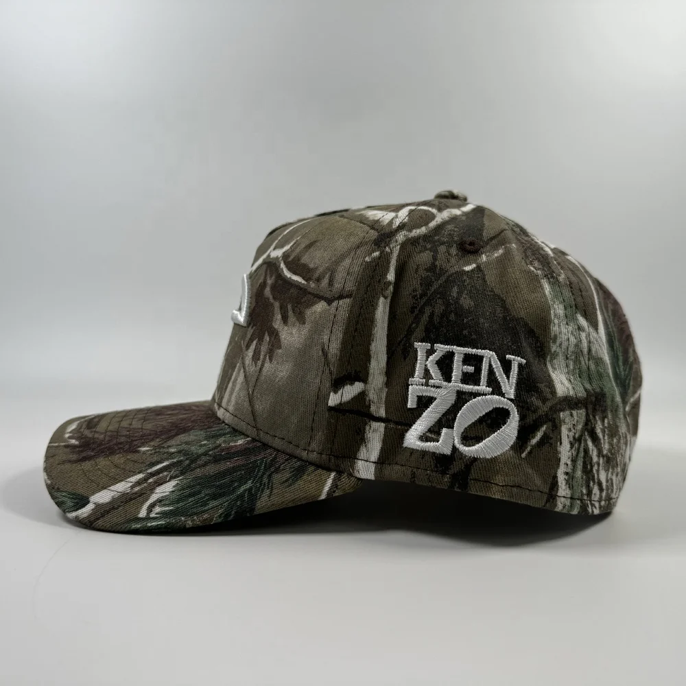 OEM 5/6 Panel Frame Fashion Sublimation Digital Print Cotton/Polyester Baseball Cap Custom Embroidery logo Sport Camo Tree Hat