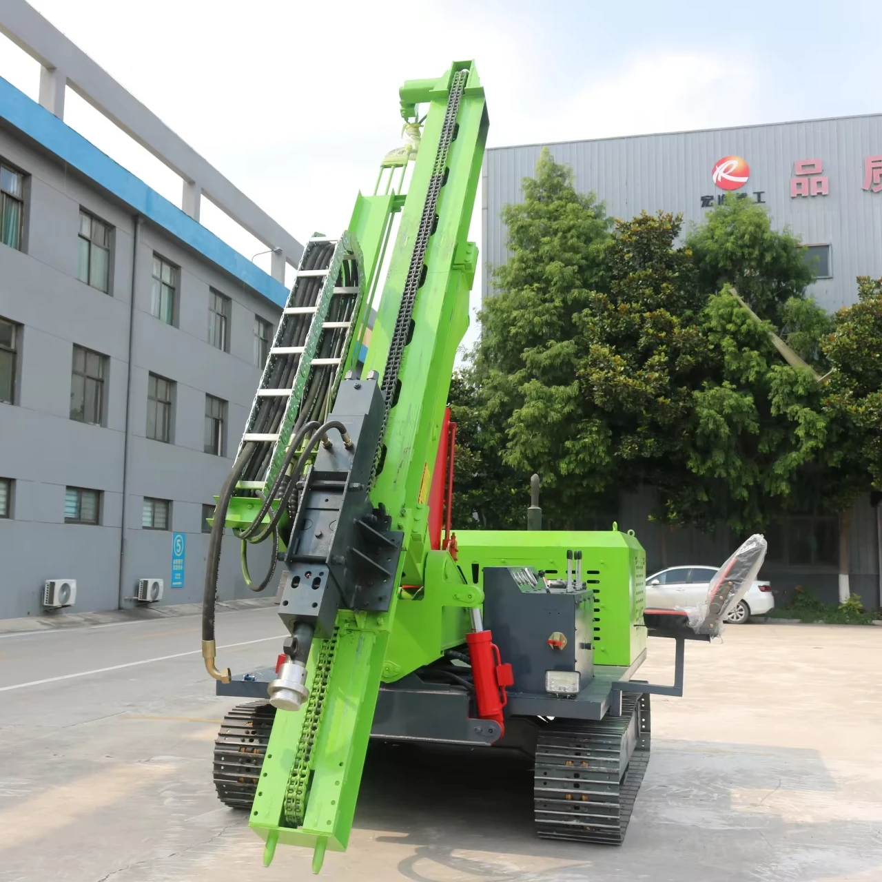 Manufacturer Provides Straightly Hydraulic Drop Hammer Pile Driver Machinery Mini Diesel Solar Panel Pile Ramming Machine