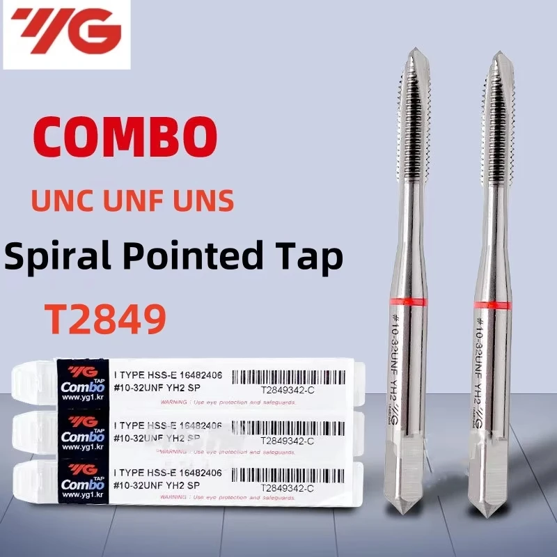 YG HSSE cobalt Spiral Fluted Tap Spiral Pointed Tap multi-purpose UNC UNF 4-20UNC 2-56 1/4 5/16 T2849 Machine Screw Thread Taps
