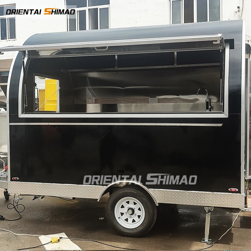 Oriental Shimao Hot Sale Mobile foodtruck with canopy, food display kiosk, coffee trailer/food trailers for australia