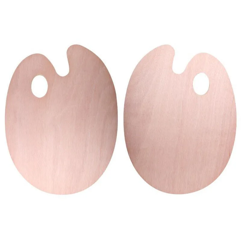 Customized wooden oil painting paint palette wooden belt hand-held palette oil painting palette box