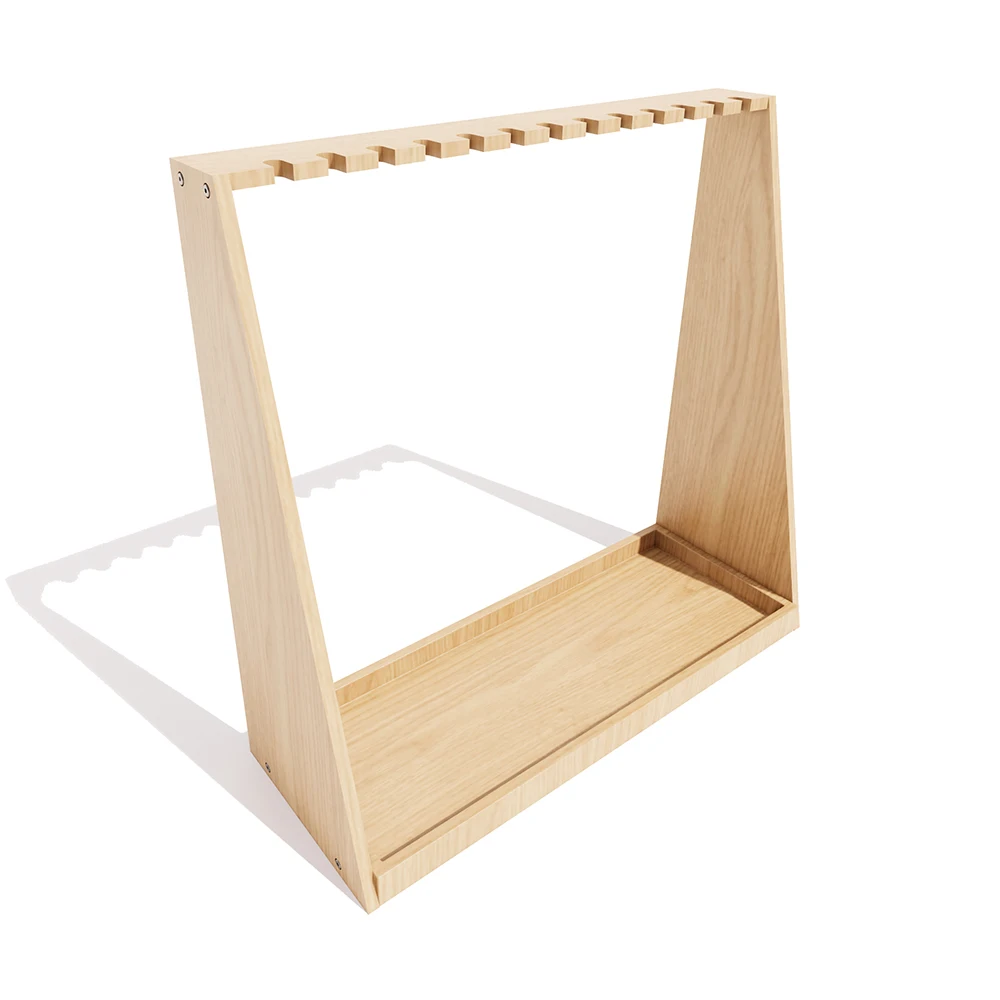 Organizer Wooden Floor Display Rack for 13 Clubs Indoor Use Golf Putter Stand & Rack Holder Golf Organizer & Display Stand