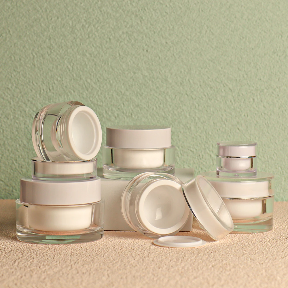 luxury cosmetic containers 5g 10g 15g 20g 30g 50g acrylic plastic cream jar