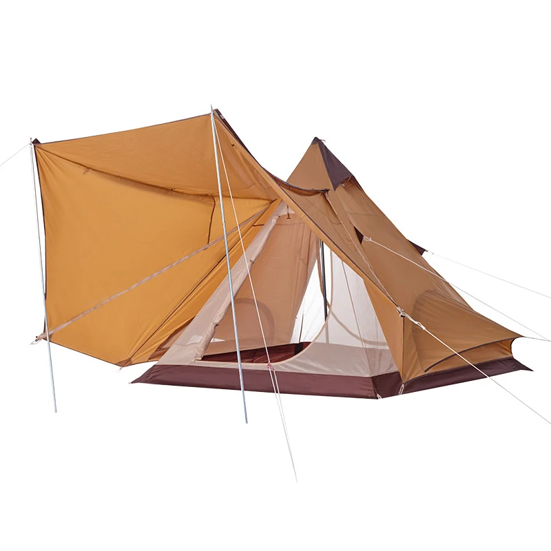 Bell Tent waterproof outdoor 5+person for family canvas cotton Luxury glamping cyclone safari resort tent