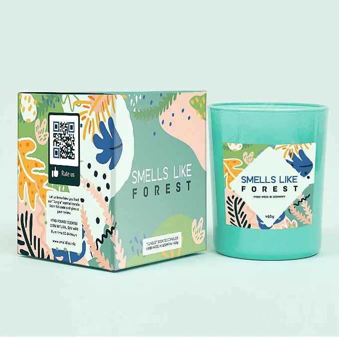 Custom Eco-friendly Paper Packaging Box with  Unique Variable Data QR Codes