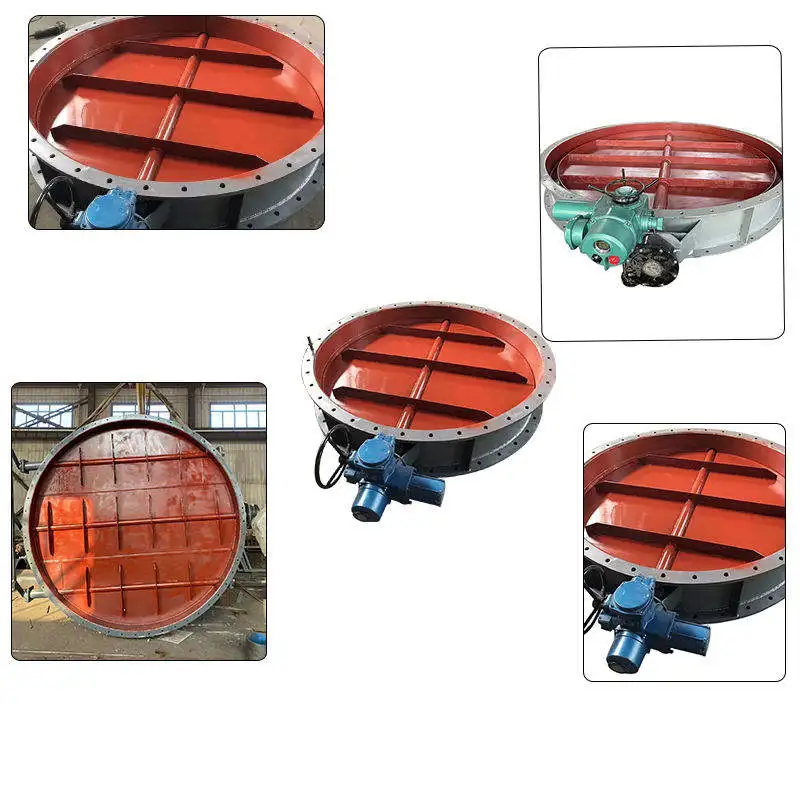 High quality environmental carbon steel ventilation electric butterfly valve for gas