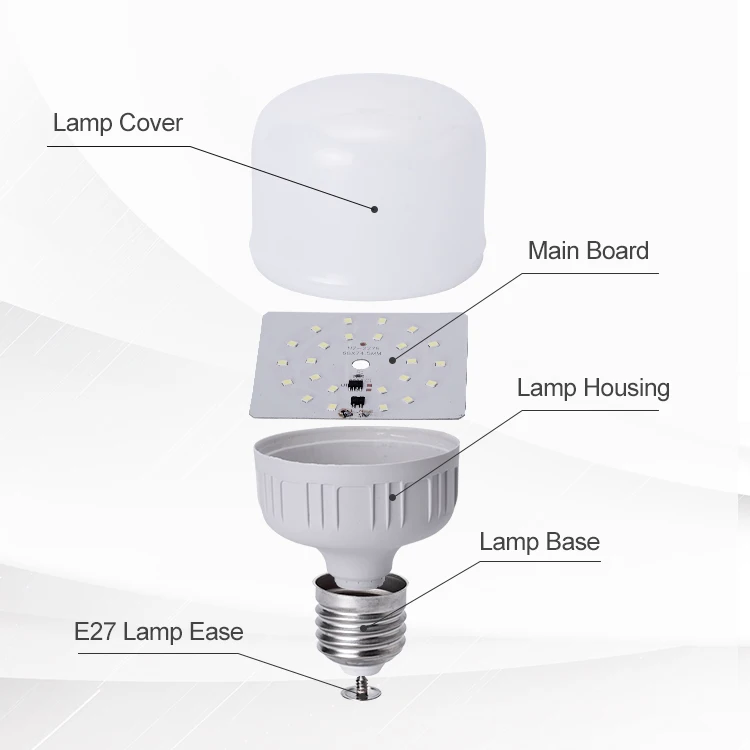 Electric Energy Saving Light E27 3W/5W/10W/15W/20W/30W Flicker Free Led Bulb High Brightness T Shape Led Bulb