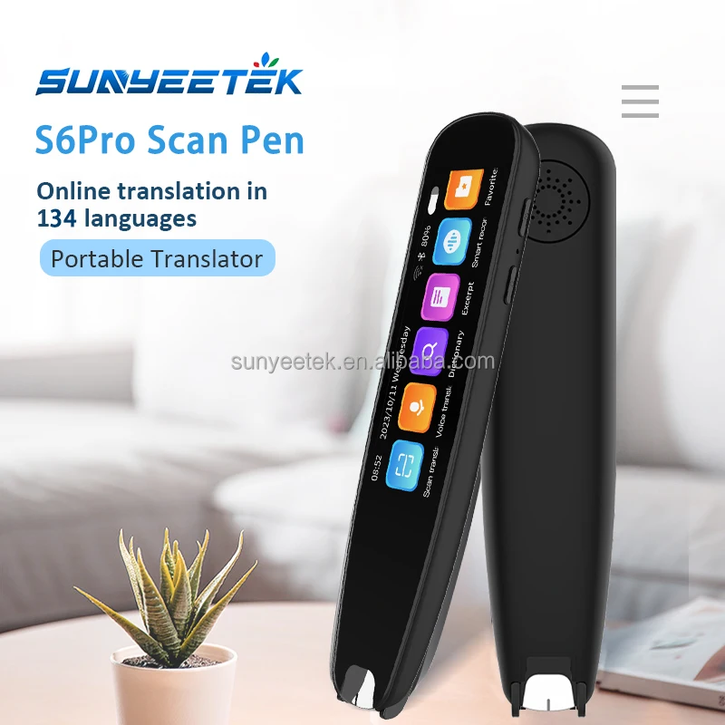 Sunyeetek, новый сканер S6, сканер, сканирование, устройство для перевода, чтение, электронное сканирование, переводчик, ручка, 134 языки