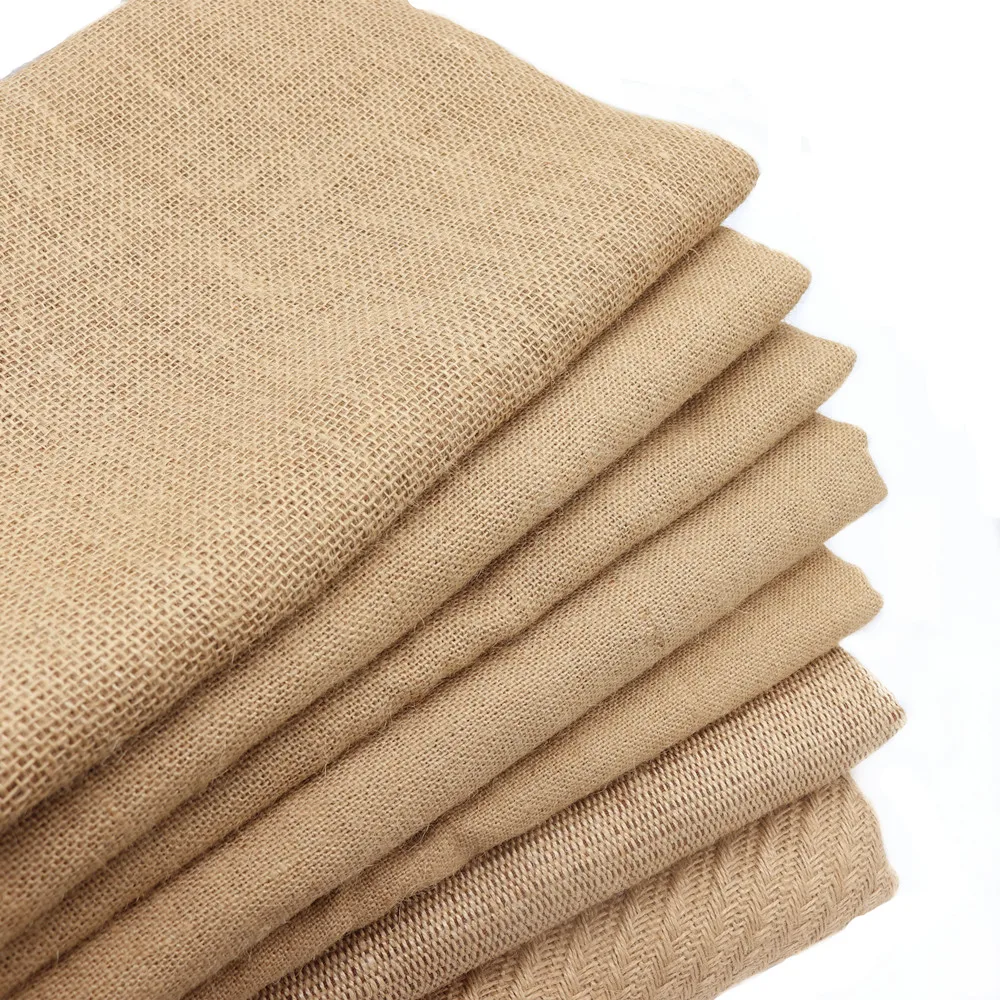 Burlap Fabric Natural Color 100% Jute Cloth Burlap Cloth Woven Hessian Rolls for DIY Crafts Jute Sheet Flower Wrapping