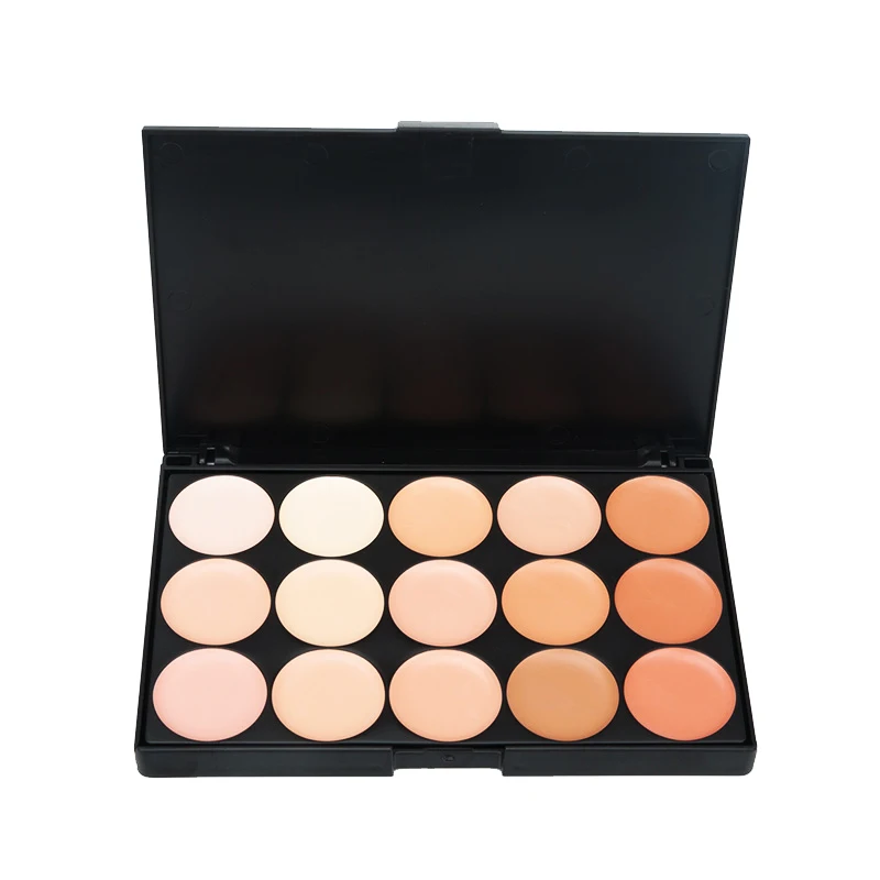 Private Label Vegan Cream Concealer Makeup Concealer Contour Palette Face Female 3 Color Full Size Concealer in 15 Colors 92g