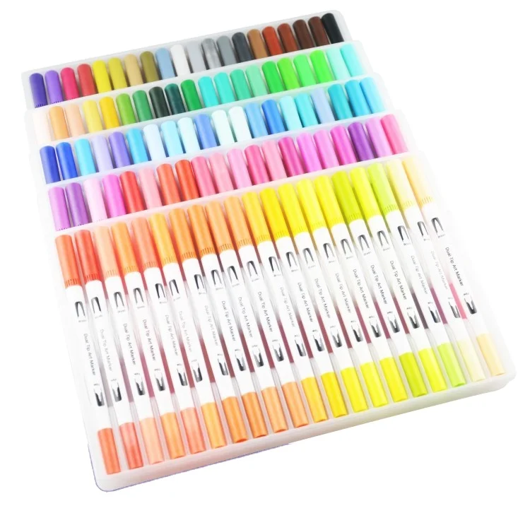Art Markers Brush Pens Drawing Stationery Felt Colour For Sketching Brushpen Watercolor Pens