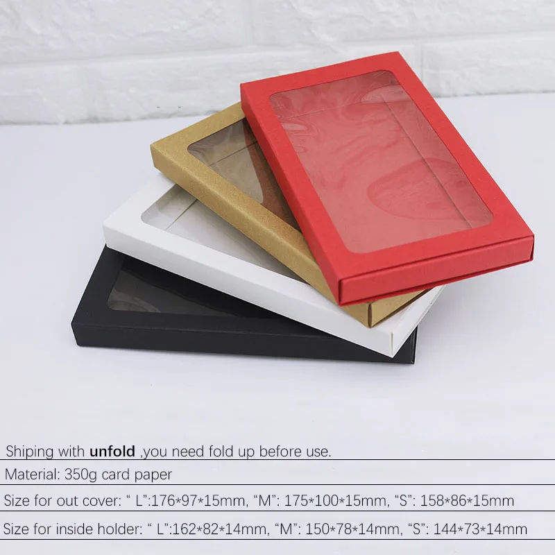 Custom Packaging Logo Printed Phone Case Box Custom Logo Drawer Kraft Paper Box Cell Phone Case Custom Packaging Window