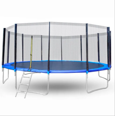 Sportplus Silent Fitness park Trampoline with Adjustable Handrail Bar outdoor Rebounder for Adults