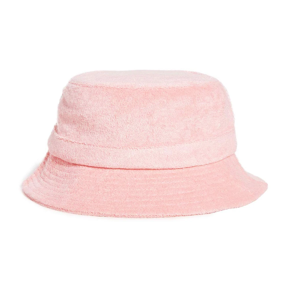 Terry Towel Bucket Hat pink hat